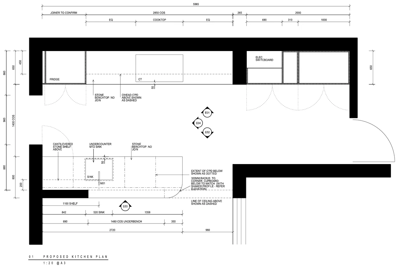 Proposed kitchen plan